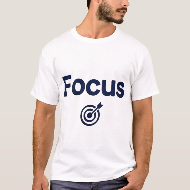 T-shirt Conception de typographie d'objectif cible – Focus (Devant)