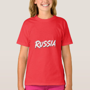 T-shirt Conception de typographie du drapeau de la Russie
