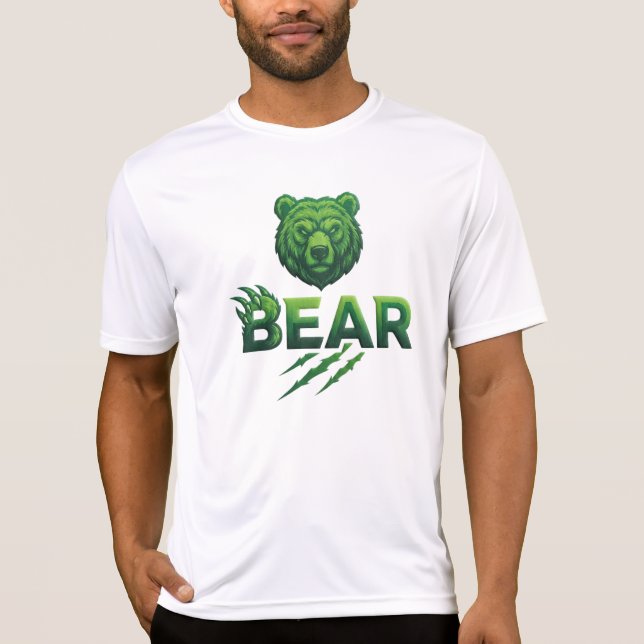 T-shirt Conception de typographie Green Bear (Devant)