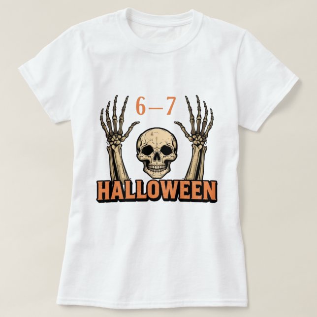 T-shirt Conception de typographie minimale Six Sept 6-7 (Design devant)