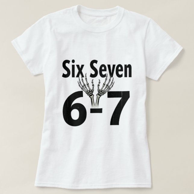 T-shirt Conception de typographie minimale Six Sept 6•7 (Design devant)
