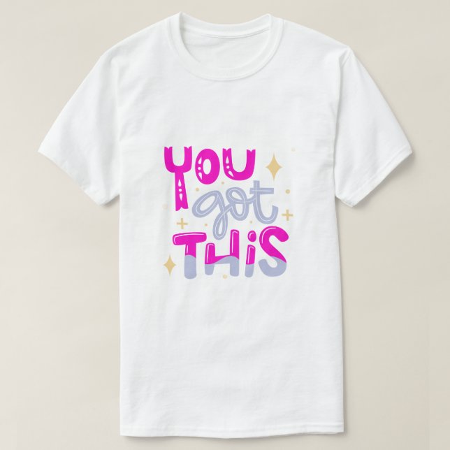 T-shirt Conception de typographie motivationnelle Vous Y A (Design devant)