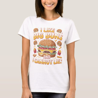T-shirt Conception de typographie pour amateurs de burgers