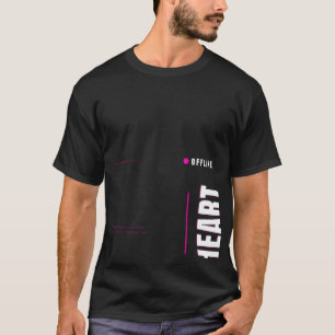 T-shirt Conception de typographie Tech Cœur Hors Ligne