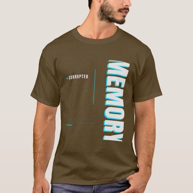 T-shirt Conception de typographie Tech de mémoire corrompu (Devant)