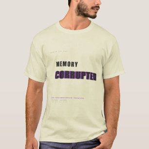 T-shirt Conception de typographie Tech de mémoire corrompu
