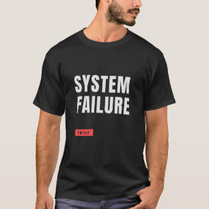 T-shirt Conception de typographie technique de défaillance