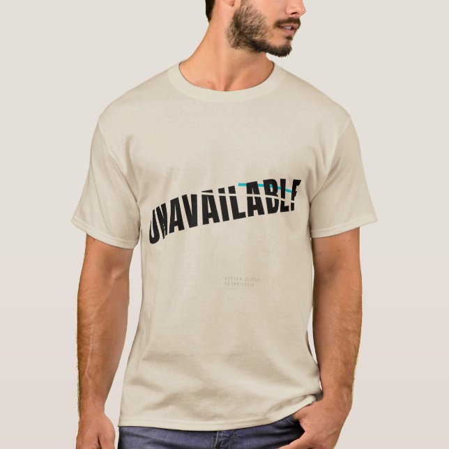 T-shirt Conception de typographie technologique indisponib (Devant)