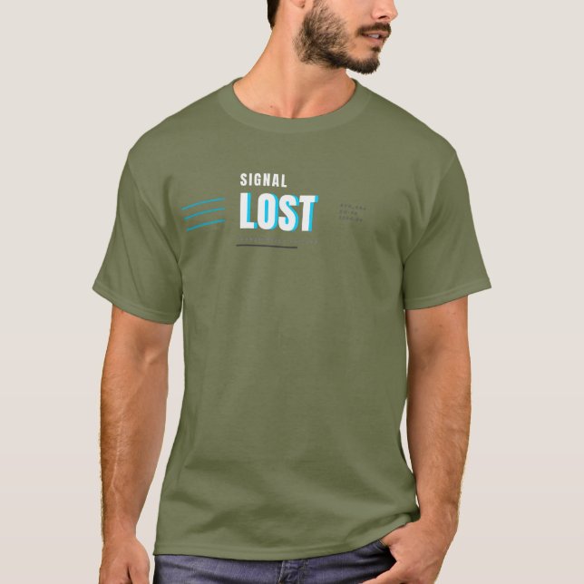 T-shirt Conception de typographie technologique Signal Per (Devant)