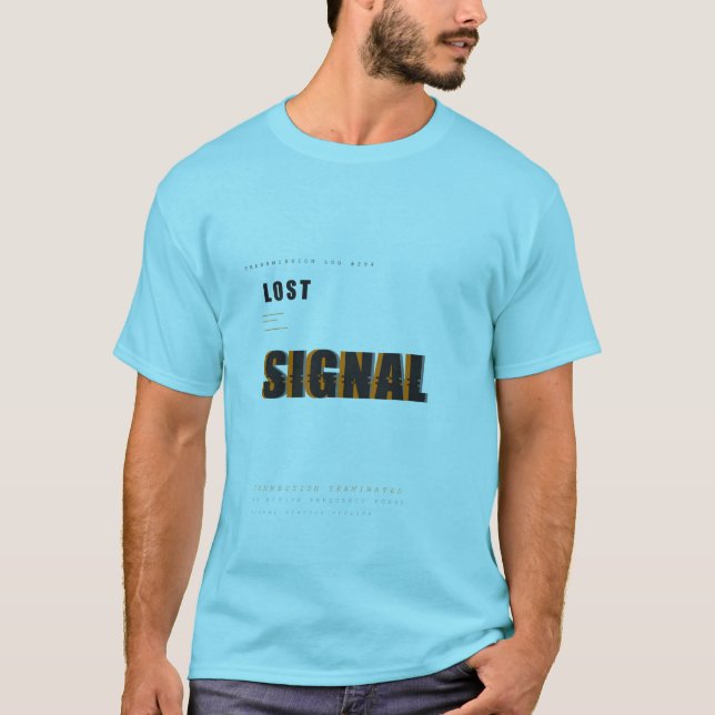 T-shirt Conception de typographie technologique Signal Per (Devant)