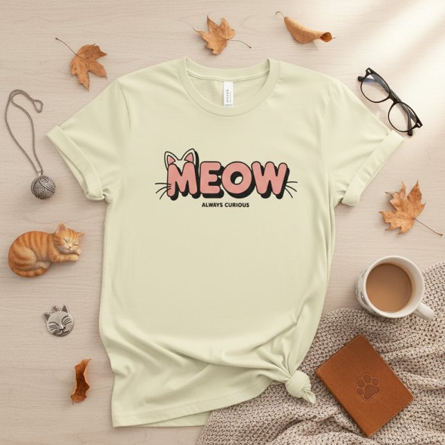 T-shirt Conception de typographie Whisker – Chat minimal M (Créateur téléchargé)