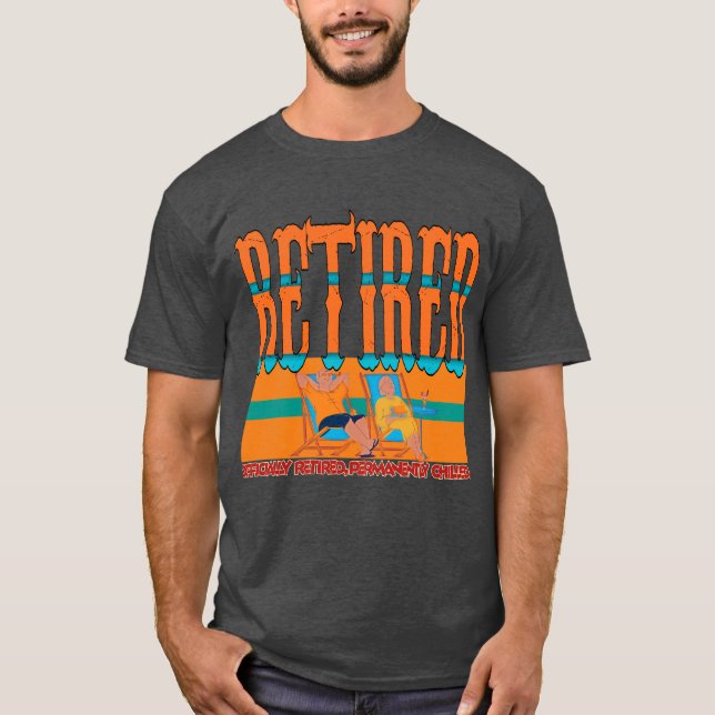 T-shirt Conception de vacances à la retraite (Devant)