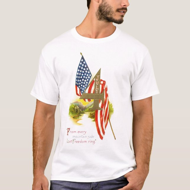 T-shirt CONCEPTION de VACANCES des Etats-Unis 4 juillet (Devant)