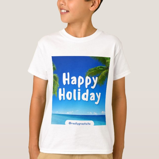 T-shirt Conception de vacances mignonne et heureuse (Devant)