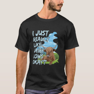 T-shirt Conception de vache des Highlands pour un amoureux