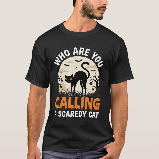 T-shirt Conception de vecteur de chat noir de Halloween dr (Devant)