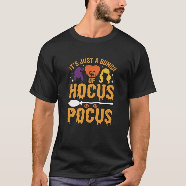 T-shirt Conception de vecteur de sorcière de Hocus Pocus H (Devant)