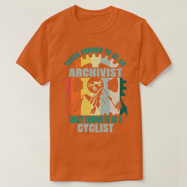 T-shirt Conception de vélo Archiviste (Design devant)