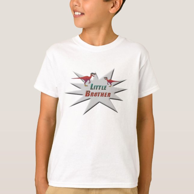 T-shirt Conception de Velociraptor de petit frère (Devant)