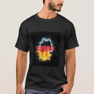 T-shirt conception de ventilateur d'Allemagne avec le drap