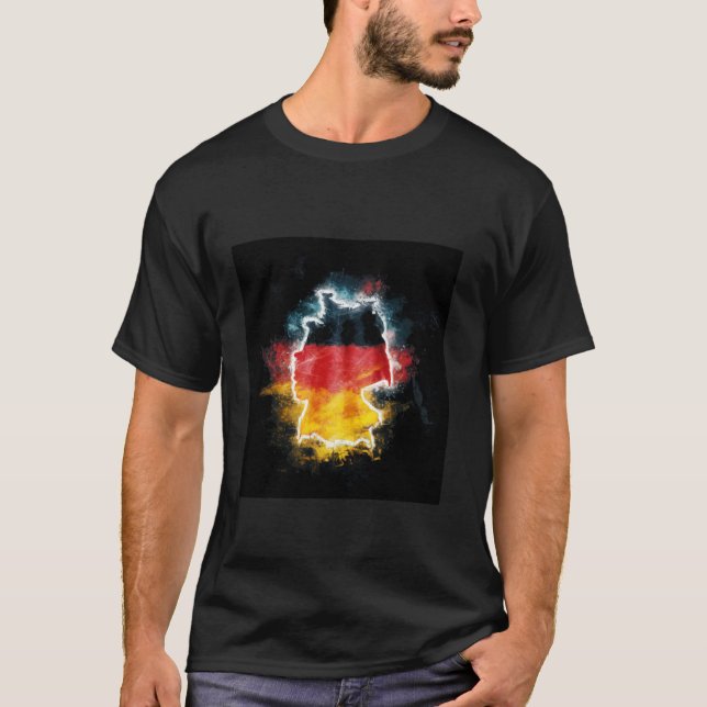 T-shirt conception de ventilateur d'Allemagne avec le drap (Devant)