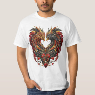 T-shirt Conception de verre de tôle dragon enchâssée