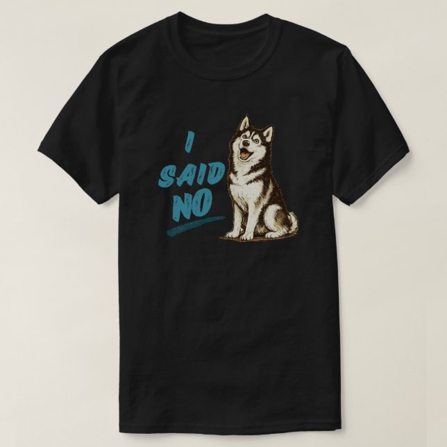 T-shirt Conception de vêtements de mème de chien Husky drô (Design devant)