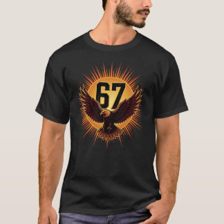 T-shirt Conception de vêtements de rue Eagle Sun 67