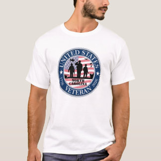 T-shirt Conception de vétéran de Caroline du Nord 250 - Co