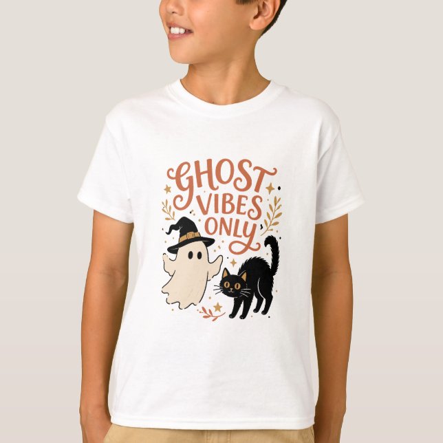 T-shirt Conception de vibrations fantomatiques uniquement (Devant)