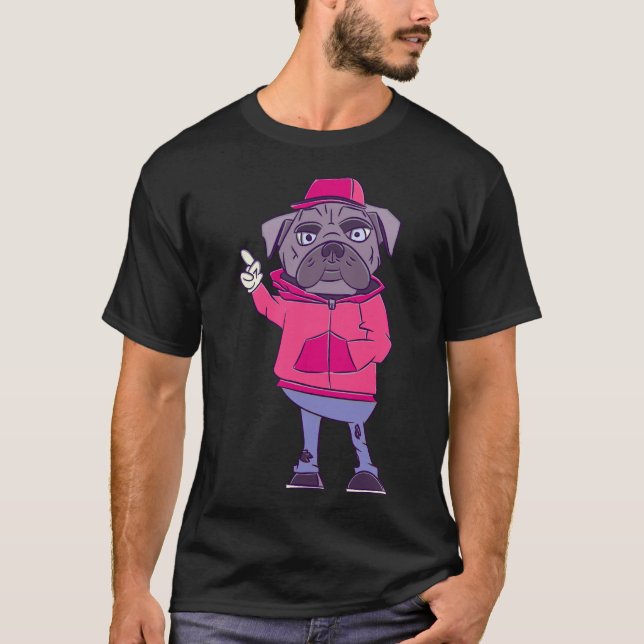 T-shirt Conception de vie de Pug amusant Active  539 (Devant)
