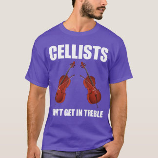 T-shirt Conception de violoncelle drôle pour les hommes le