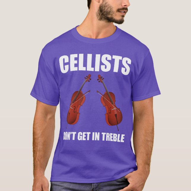 T-shirt Conception de violoncelle drôle pour les hommes le (Devant)