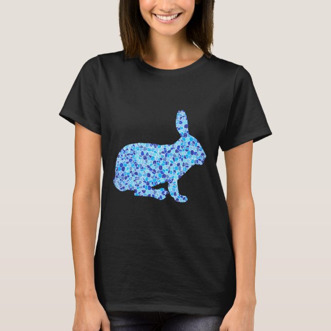 T-shirt Conception de vitrail de lapin (Devant)