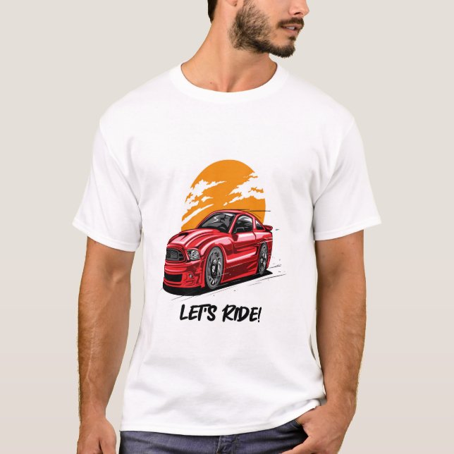 T-shirt Conception de voiture classique (Devant)