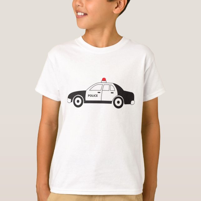 T-shirt Conception de voiture de la police de jouets (Devant)