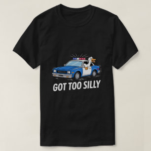T-shirt Conception de voiture de police Funny Goose – Mème