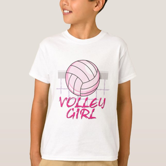 T-shirt conception de volley-ball fille de vallée (Devant)