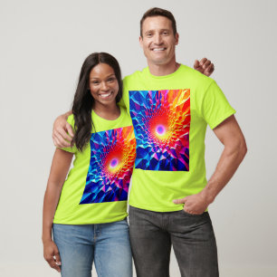 T-shirt Conception de vortex de couleur géométrique prisma