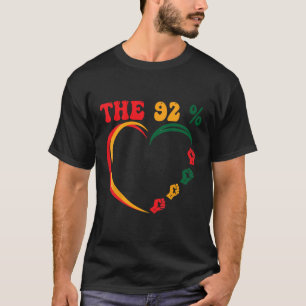 T-shirt Conception de vote pour femme noire à 92 pour cent