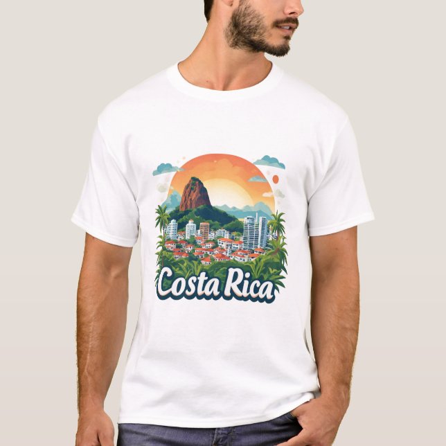 T-shirt Conception de voyage au Costa Rica 🗺️ (Devant)
