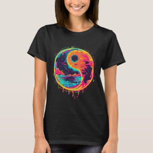 T-shirt Conception de yoga cosmique Zen Yin Yang Trippsy V