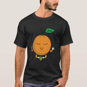 T-shirt Conception de yoga drôle de fruit de méditation or