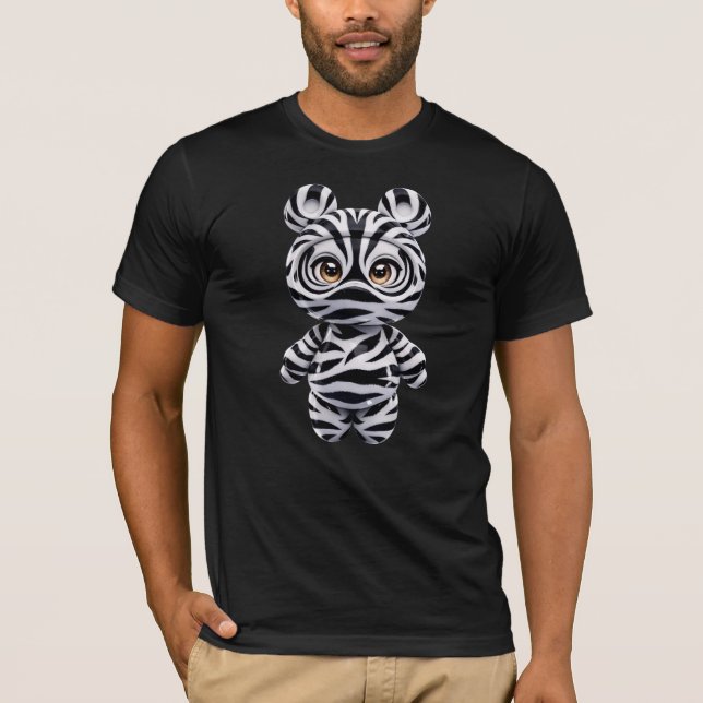 T-shirt Conception de zèbre mignon Kawaii d'animal africai (Devant)