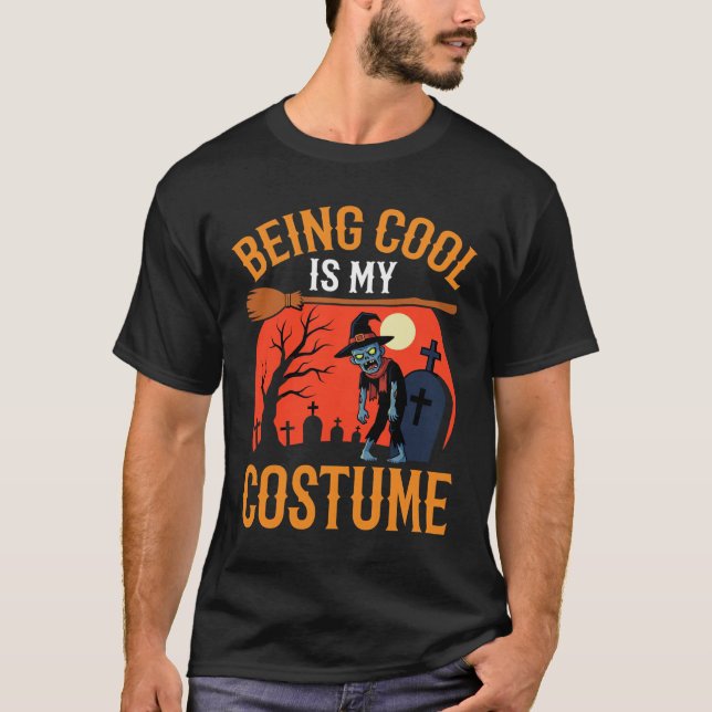 T-shirt Conception de zombie de costume Halloween étant co (Devant)