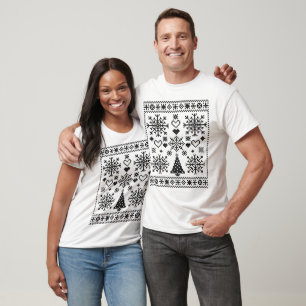 T-shirt Conception d'échantillonneur à motif croisé pour a