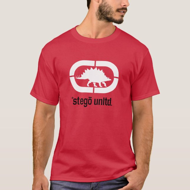 T-shirt conception d'ecko de stegosaurus (Devant)
