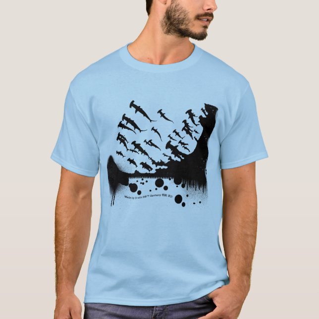 T-shirt Conception d'école de requin (Devant)