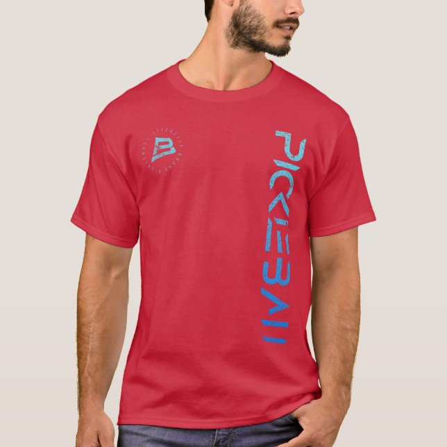 T-shirt Conception décontractée dégradé bleu en détresse d (Devant)