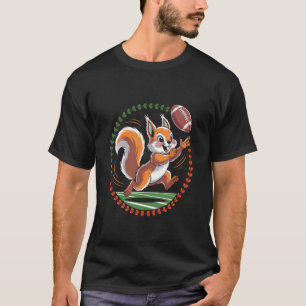 T-shirt Conception d'écureuil de football à attraper
